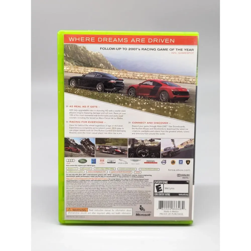 Forza Motorsport 3 Microsoft Xbox 360 2009 2 Discs + Manual Complete Tested